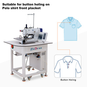 Automatisches Polos hirt Knopfloch Nähmaschine Preis 10 Programme bereits im System vor eingestellt - Product Image 2