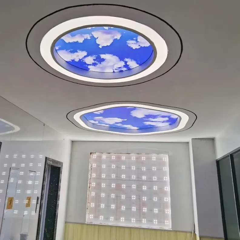 Zhihai decoração de interior de hotel, decoração de céu estrelado rosa, nuvem uv, bonito, leve, suspenso, teto 3d pvc