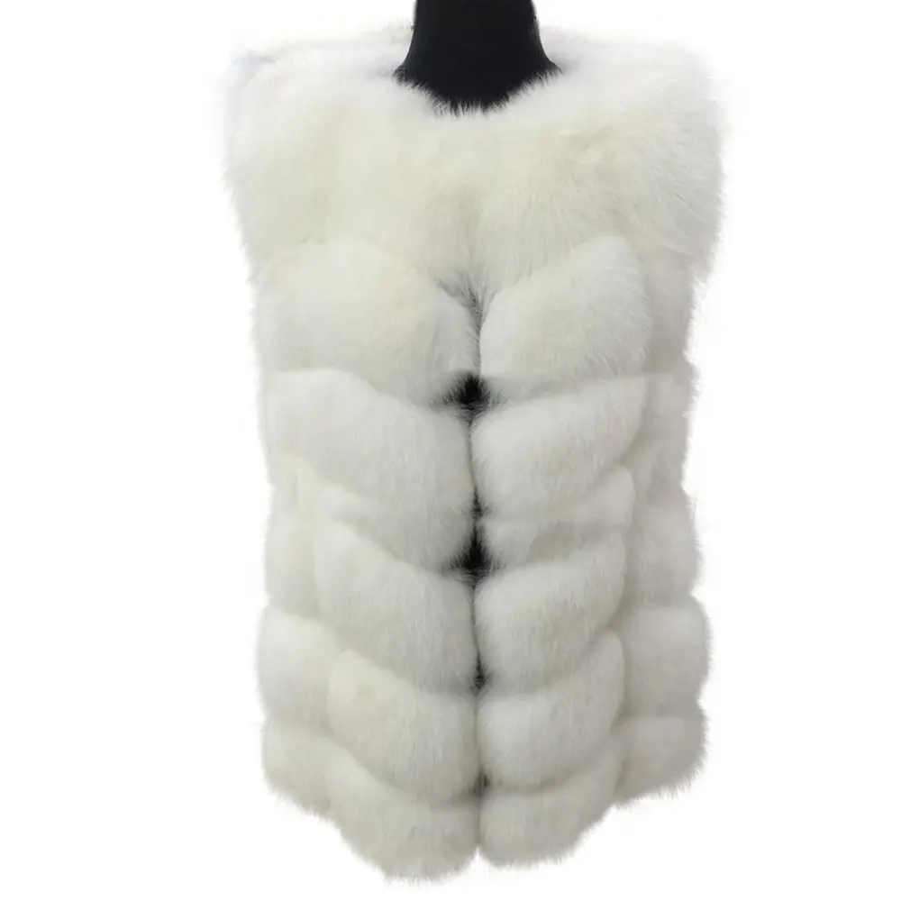 Fashion Custom Women's Winter Genuine Fox Fur Gilet Ladies Natural Real Fox Fur Vest