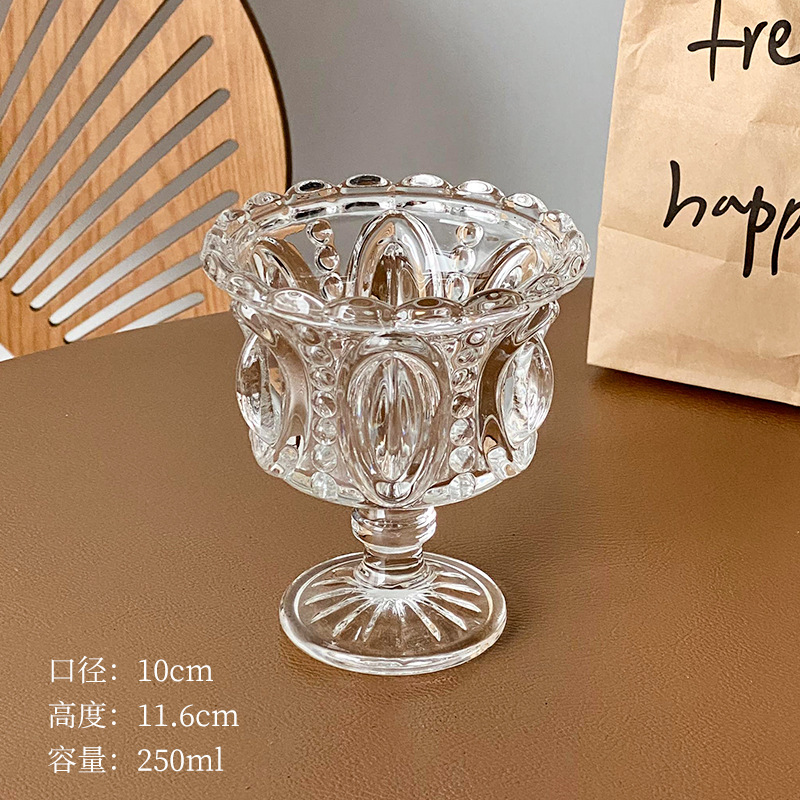 Taza de postre en relieve - Transparente