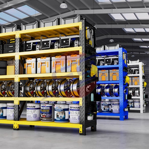 Có Thể Điều Chỉnh Lưu Trữ Kệ Tùy Chỉnh Kích Thước Khả Năng Tải Kim Loại Boltless Bọc Bột Nhà Để Xe Xếp Chồng Giá Đơn Vị - Product Image 4
