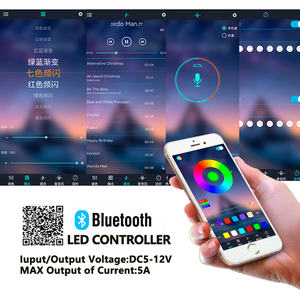 Xu hướng mới 24 phím không dây Micro 12V <span class=keywords><strong>RF</strong></span> âm thanh màu xanh răng KTV <span class=keywords><strong>RGB</strong></span> âm nhạc phản ứng <span class=keywords><strong>LED</strong></span> tường ánh sáng dimmer điều khiển âm nhạc màu xanh răng - Product Image 6