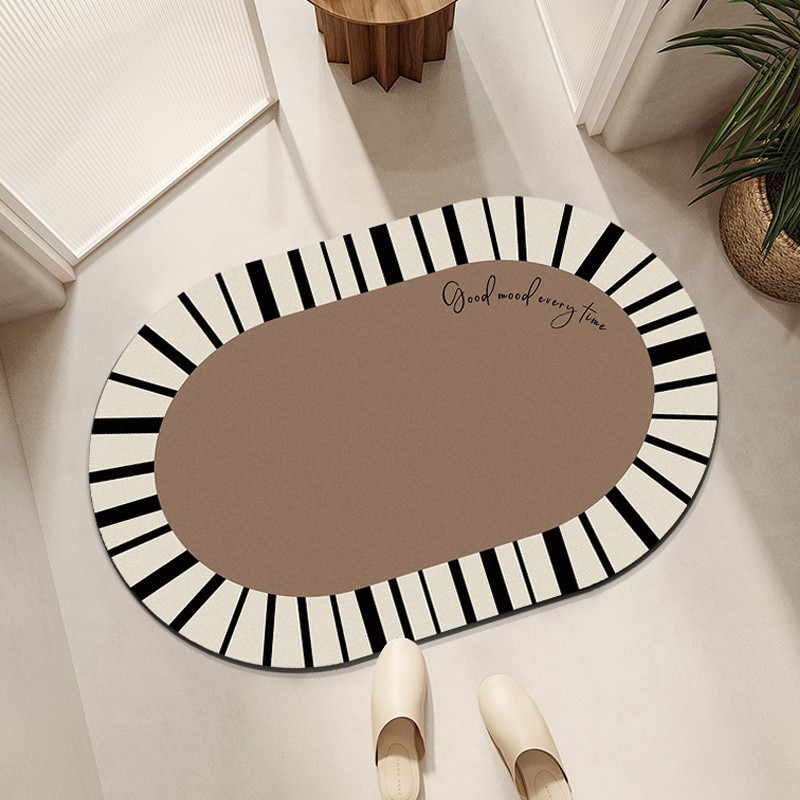 Milk brown striped oval