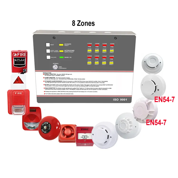 Großhandel Feueralarm melder und Alarmsystem 4 Zone Konventionelle Brand melde zentrale