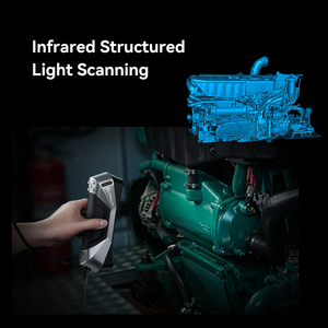 Nuevo escáner CR-Scan Raptor 3D de mano, Industrial luz azul, seguimiento antivibración, hasta 60 FPS, escáner 3D de velocidad de escaneo