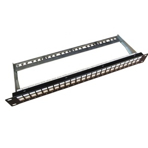 RJ45 Cat5e <strong>STP</strong> 24 Ports <strong>Patch</strong> <strong>Panel</strong> 1U 19 Inch Cold Rolled Steel <strong>Network</strong> <strong>Patch</strong> <strong>Panel</strong> With Cable Manager - Product Image 1
