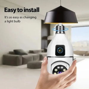 Cámara DE SEGURIDAD CCTV de montaje en techo dual de 2MP + 2MP con conectividad inalámbrica Sensor CMOS Tarjeta de memoria Opción de almacenamiento de datos - Product Image 4