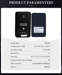 Registrador de datos con sensor de temperatura y humedad, registrador de datos digital 4G para transporte de alimentos congelados, instrumentos de temperatura, producto - Product Image 3