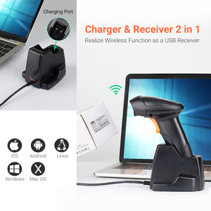 Tera 1D 2D Desktop <strong>Qr</strong> <strong>Code</strong> Barcode Reader Sale Bluetooth LED Light USB NFC Card Skimmer Auto WIFI Status Training Industrial Bit - Product Image 3