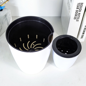 2024 <strong>New</strong> Household Circular Self-Priming Lazy Flowerpot Transparent Plastic Hydroponic <strong>Planter</strong> for Flowers Garden Home Nursery - Product Image 5