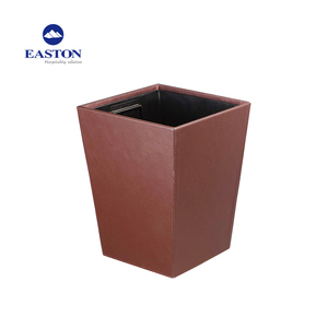 矩形回收室垃圾箱酒店客房皮革表面矩形垃圾箱分类 - Product Image 5