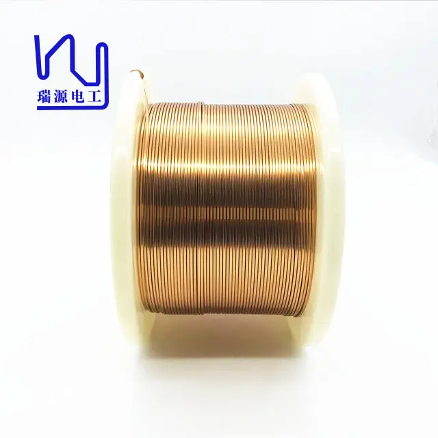 Rvyuan 0.3x2.4 AIW 200 Amide-imide Winding Enameled Magnet Coil Flat Copper Wire for Electric Motor