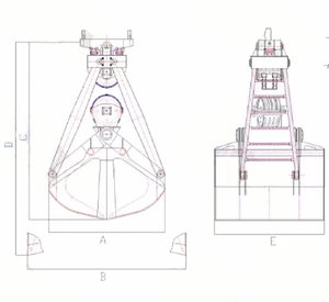High-capacity Crane <strong>Grab</strong> Bucket Durable Steel for Mining Efficient Port Loading Material Handling - Product Image 6