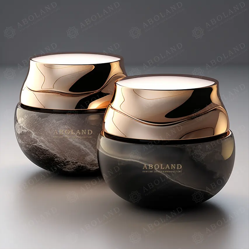 Hot bán Frosted Electroplated vàng Mỹ phẩm bột lọ thủy tinh lọ kem thủy tinh mỹ phẩm container