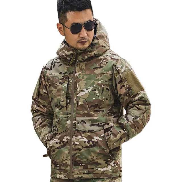 Veste de camouflage tactique pour homme, coupe-vent d'extérieur en velours, M65