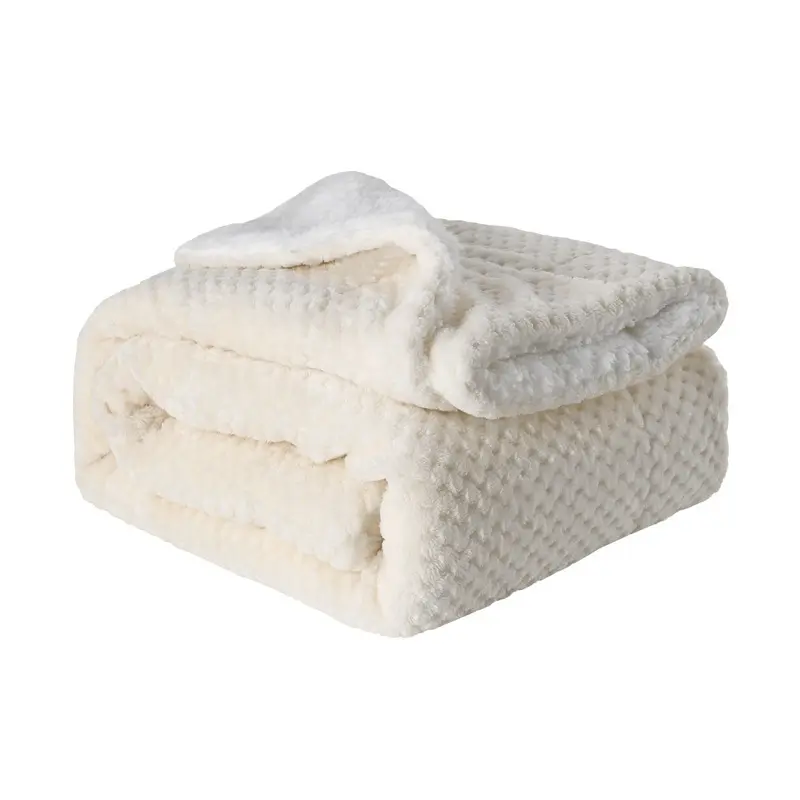 Morbida calda coperta di flanella in pile corallo a doppio strato coperta invernale in peluche coperta sherpa coperte da letto