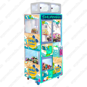 Özelleştirilebilir jetonla çalışan süper Mini Duo Ocean Explorer çoklu oyun pençeli vinç ve çift kapsül makineleri klip hediye oyun makinesi - Product Image 6
