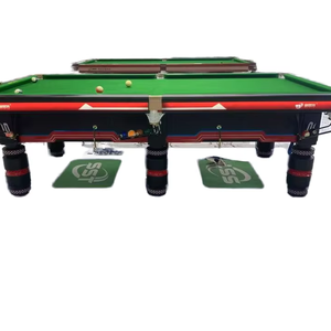 שולחן בריכה ביתי מודרני שולחן אוכל עם רגליים מעץ עור כיסים מחיר זול סנוקר שולחן של כרית חומר כרית - Product Image 1