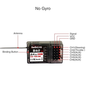 V4 2.4G alıcı 6 kanal R6F alıcı Rc araba tekne için radyo verici uzaktan kumanda Rc6Gs Rc4Gs - Product Image 3