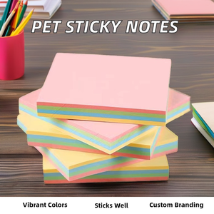 Waterproof PET Transparent Sticky Notes Custom Printed Adhesive <strong>Memo</strong> Pads for Students for Color <strong>Coding</strong> &amp; Organization - Product Image 5