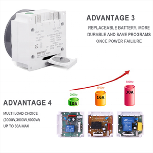 TM619 Timer per irrigazione da giardino 10A 16A 30A 3V batteria sostituibile 220V Timer intervallo di potenza Timer programmabile digitale - Product Image 5
