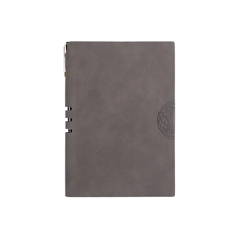 Sản Phẩm Mới A5 Bìa Mềm Tạp Chí PU Leather Notebook Biểu Tượng Tùy Chỉnh Với Chủ Bút