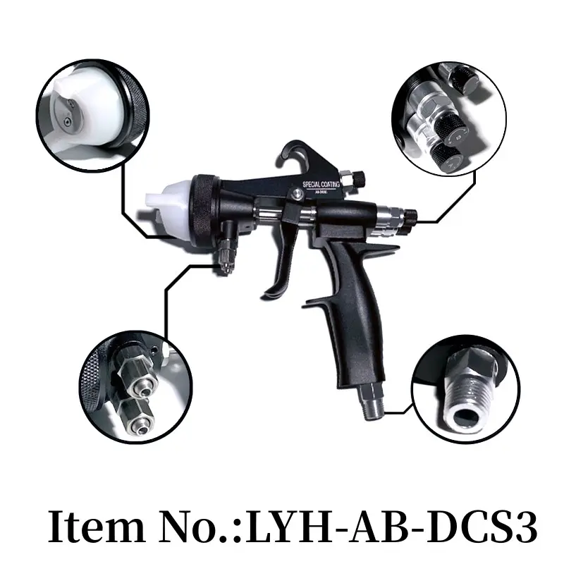 Novo tipo venda quente por atacado para spray cromo líquido A e B bicos duplos spray ferramenta LYH-AB-DCS3