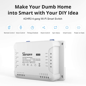Aismartlink SONOFF 4CH <strong>R3</strong> Smart Switch,4 independently Channel <strong>Remote</strong> Time Switch, LAN Control - Product Image 2
