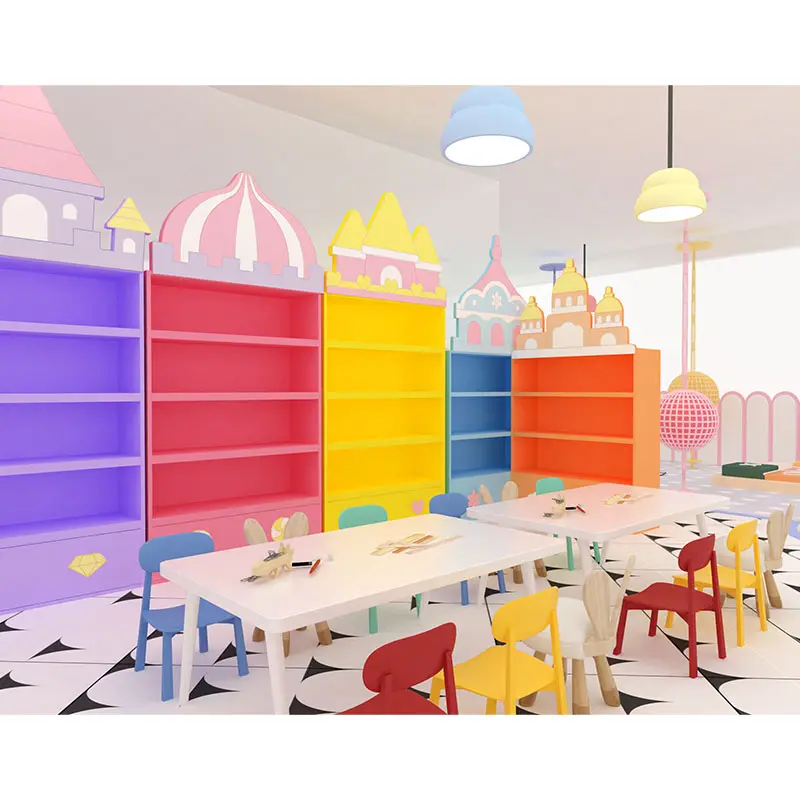 Parque infantil interior de alta calidad para niños Casa de juegos comercial Tema de dibujos animados Carrusel de juego suave para niños