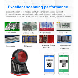 Handsfree Pdf417 Scanner Supermarket Pos Bar <strong>Code</strong> Reader Auto <strong>Scan</strong> 1d 2d Wide <strong>Scan</strong> Angle Desktop Barcode Scanner - Product Image 2