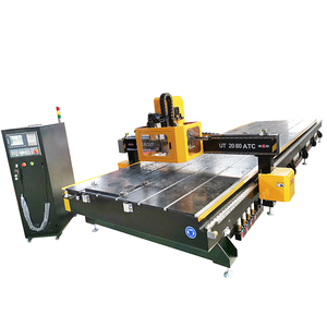 大尺寸2060 2070 2080 ATC CNC Router用于铝，丙烯酸切割真空工作台带t型槽9kw空气冷却主轴 - Product Image 2