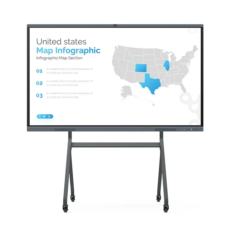 Pizarra Interactiva inteligente de nueva generación, tablero Digital de pantalla táctil infrarroja para enseñanza escolar
