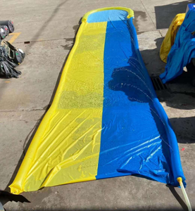 מתנפח להחליק <span class=keywords><strong>N</strong></span> שקופיות מסלול כפול 16ft דשא מתנפח מים שקופיות בחצר אחורית לילדים מים משחקים מגניב קיץ - Product Image 3