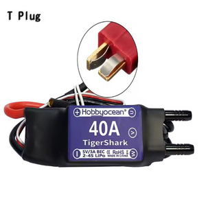 Hobbyocean防水ブラシレスESC 40A 50A 70A電子スピードコントローラー5V/3A 2-6S RCボート400-1000mm RCフィッシングベイト用
