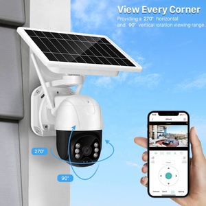 Batería Solar de WiFi de la cámara PTZ IP trabaja con Color al aire libre la noche visión Audio cámara CCTV inalámbrica - Product Image 4