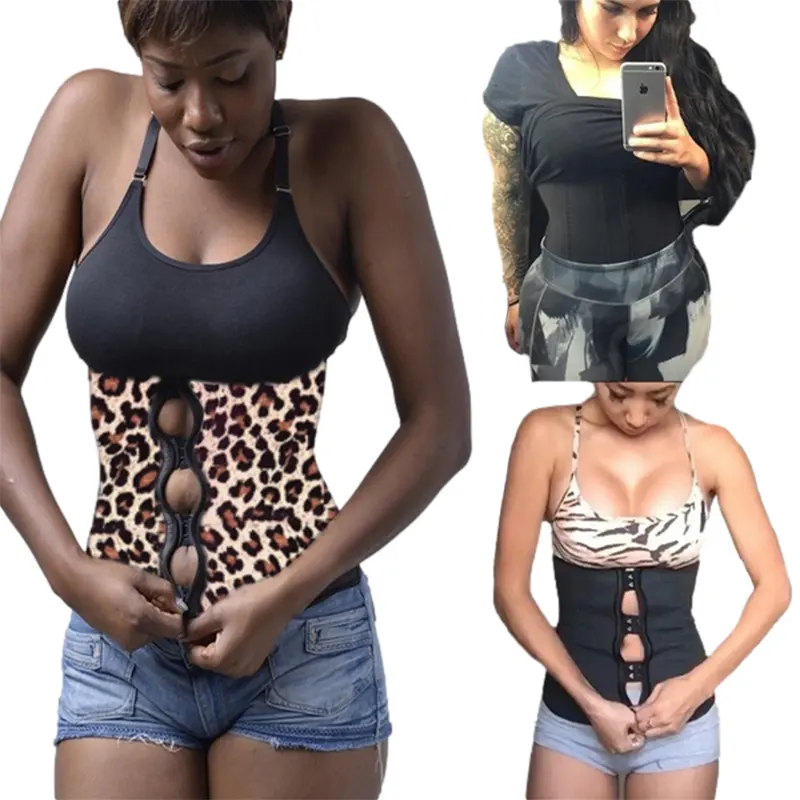 Entrenador de cintura con diseño africano, faja moldeadora de látex para el cuerpo, ropa moldeadora de látex con ganchos interiores, corsé entrenador de cintura, 2021