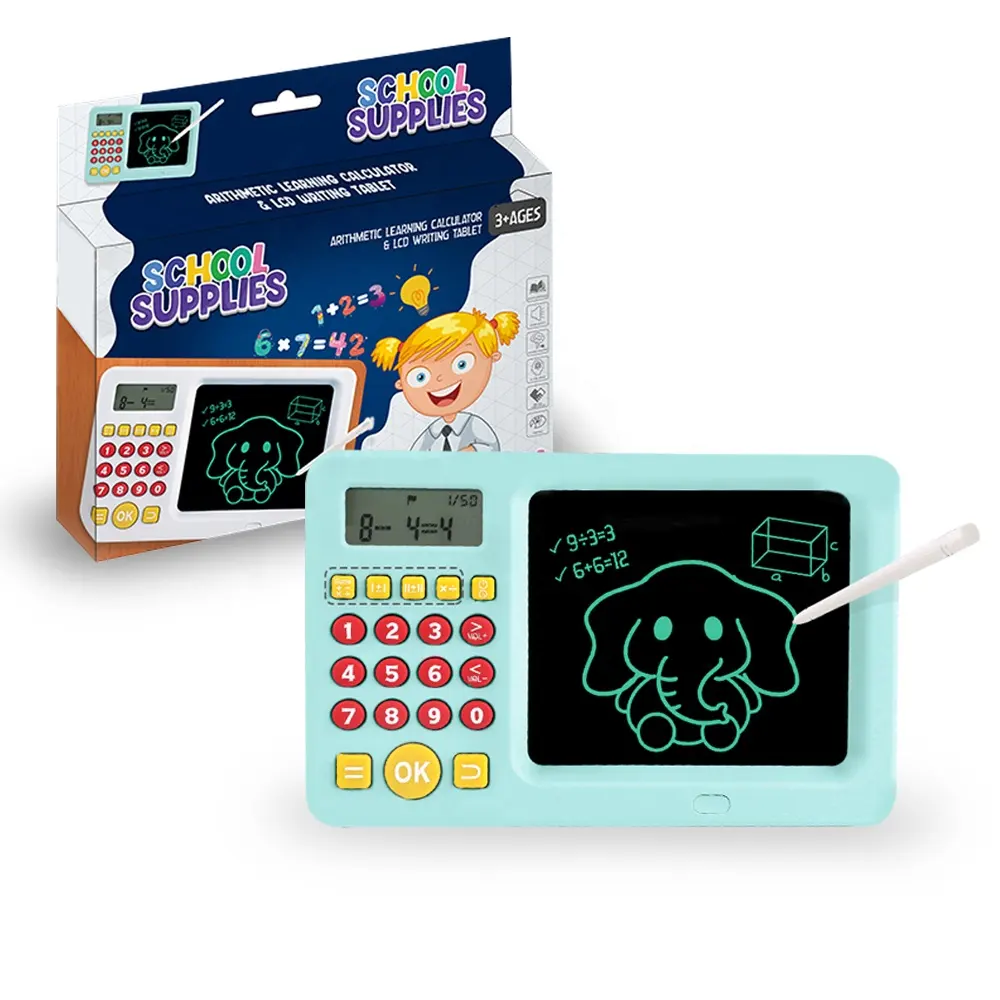 Fournitures scolaires calculatrice arithmétique LCD tablette d'écriture peinture jouets d'apprentissage pour enfants