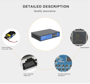 T-shield Factory Oem/ODM Poe Network Switch 4 8 16 24 Port 10/100M Ethernet Fiber Switch Poe Switcher Detección inteligente