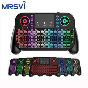 Commercio all'ingrosso della fabbrica 2.4G Wireless BT 5.0 Smart Trackpad tastiera V8 Air Mouse retroilluminato Mini tastiera per ipad Laptop TV BOX - Product Image 1