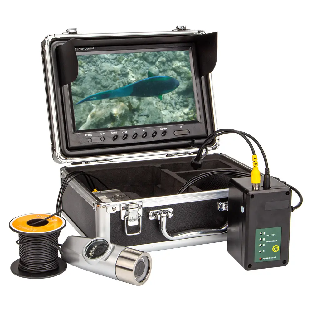 100m 7 pollici 18 led Ir videocamera subacquea Fish Finder a 360 gradi