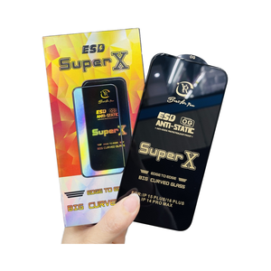 ESD anti-statik süper X HD net ekran koruyucu 9H temperli cam iPhone 14Pro Max 15Pro Max 16Pro Max kabarcık ücretsiz - Product Image 1