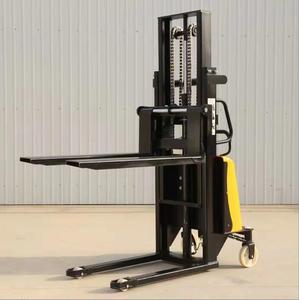 Idraulico elettrico a mano di sollevamento auto officina di carico di scarico con funzionamento a canale stretto carrello elevatore semi automatico - Product Image 3