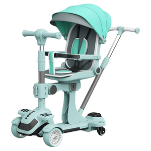 Multi-Functional <strong>5</strong>-in-<strong>1</strong> Children's Toy <strong>Scooter</strong> with Three PU Wheels Foldable for Infants &amp; Toddlers Aged <strong>1</strong>-3 for Outdoor Play - Product Image 4
