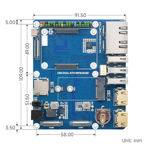 Modulo Raspberry pi computing modulo di 4 ° generazione scheda di espansione IO CM4 scheda centrale WIFI6 modulo backplane a doppia porta soft routing - Product Image 3