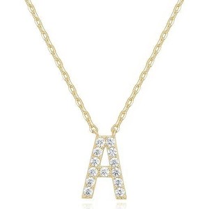 Hot-Selling Fashion Cubic Zirconia Initials A-Z Necklace Personalized Brass Clavicle Chain for <strong>Couples</strong> for Gift - Product Image 1