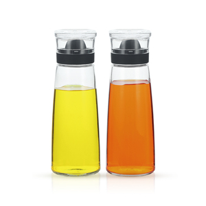 Toptan fiyat boş olmayan damla sızdırmaz mutfak cam pişirme 2-opening kapaklı zeytinyağı ve sirke dağıtıcı - Product Image 1