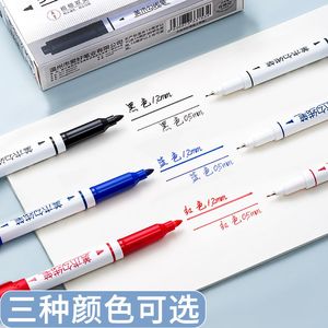 Rotulador de Arte de línea de Bellas Artes rojo de 6 uds para estudiantes con puntas duales, punta fina de punta ancha negra para delinear y detallar - Product Image 4