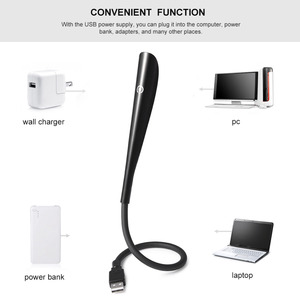 Гибкий сенсорный USB-датчик, ночник, портативные светодиодные фонари, клавиатура для ноутбука, ноутбука, компьютера, настольная лампа для чтения, освещение - Product Image 2