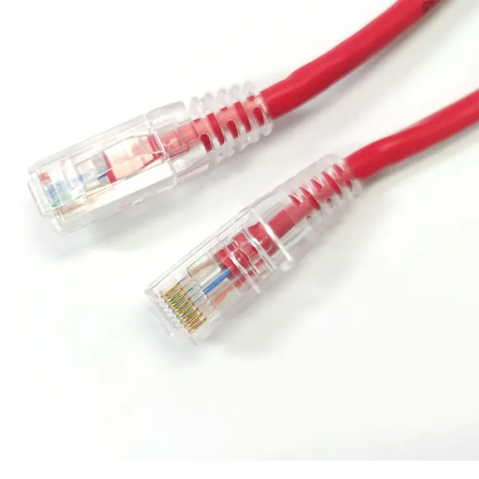 Rj45 8p8c UTP cat5E CAT6 CAT6A ağ kırmızı lan yama kablosu 24AWG 0.5 1m 10m kablo Rj45 yama kablosu