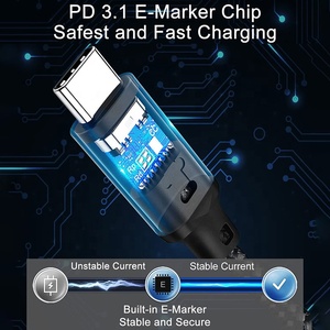 Emark 240W PD Type-C Cable 480Mbps PD3.1 PD Fast Charging Data Transfer Nylon USB C to USB C Cable for Phone Tablet Laptop - Product Image 3